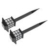 2Set LED Solar Lawn Light Waterproof Small House Shaped Stake Light Walkway Light White Light