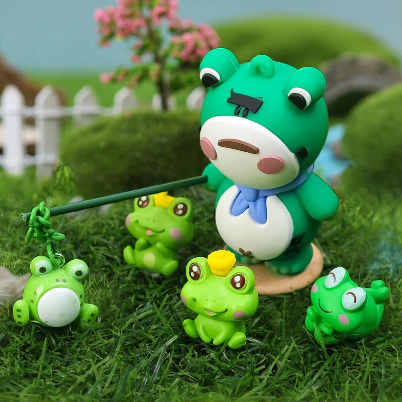 Internet Celebrity Frog Car Ornaments Auto Center Console Instrument Panel DIY Decorative Ornament Car Interior Accessories