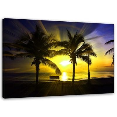 Canvas Print PALMAS Sunset Over the Sea