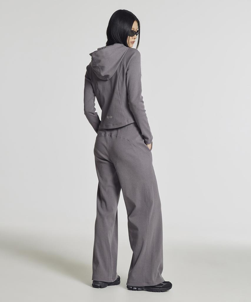Nyuballanseu Nbmlg2W312 / Women Soft Fresh Ribbed Wide Pants (Dark Purple)