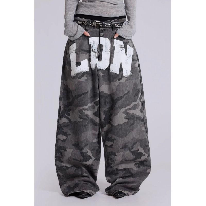 Sieviešu plaši taisna piegriezuma džinsa bikses