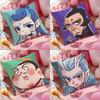 NE ZHA Birth Of The Demon Child Cushion Cover Anti-dustmite Pillowcase Invisible Zipper Silky Short Plush Sofa Cushion Cover