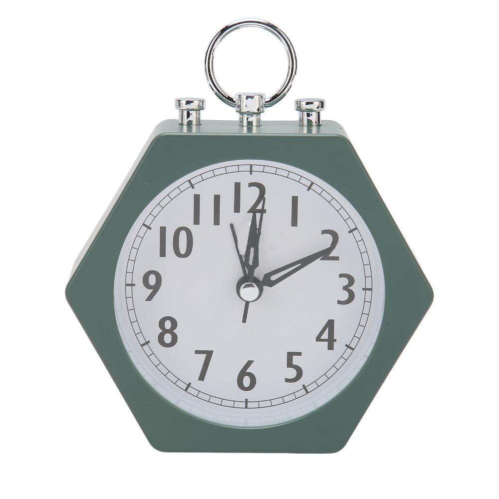 Portable Battery Powered Silent Alarm Clock Clear Display Soft Wake Up Portable Alarm Clock Digital Alarm Clock Bedroom Use зелёный