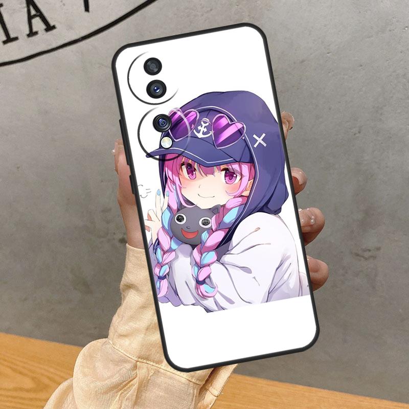 Minato Aqua Hololive Case For Honor Magic 8 Pro 5 6 7 Lite 90 70 50 400 200 X8c X8b X9a X9b X9c X9d Win RT Cover