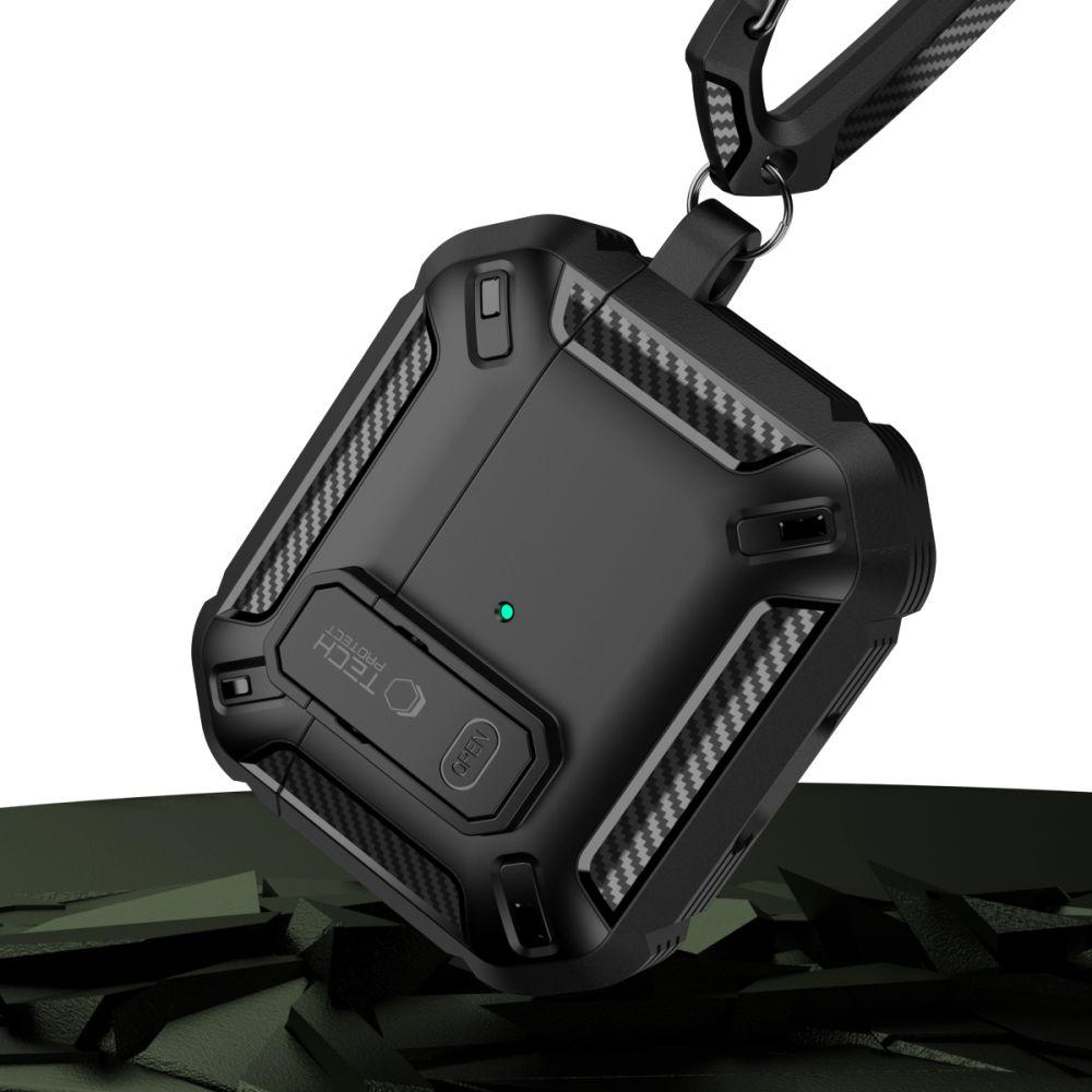 Tech-Protect X-Carbo Apple Airpods Pro 1 / 2 Black
