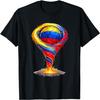 Colombian Flag Soccer Tornado Graphic Colombia Pride Soccer T-Shirt