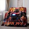 1Pc Iron Man Suit Up Flannel Blanket, Soft And Comfortable, Casual Warm, Camping Travel, Christmas, Halloween Xmas Gift N197