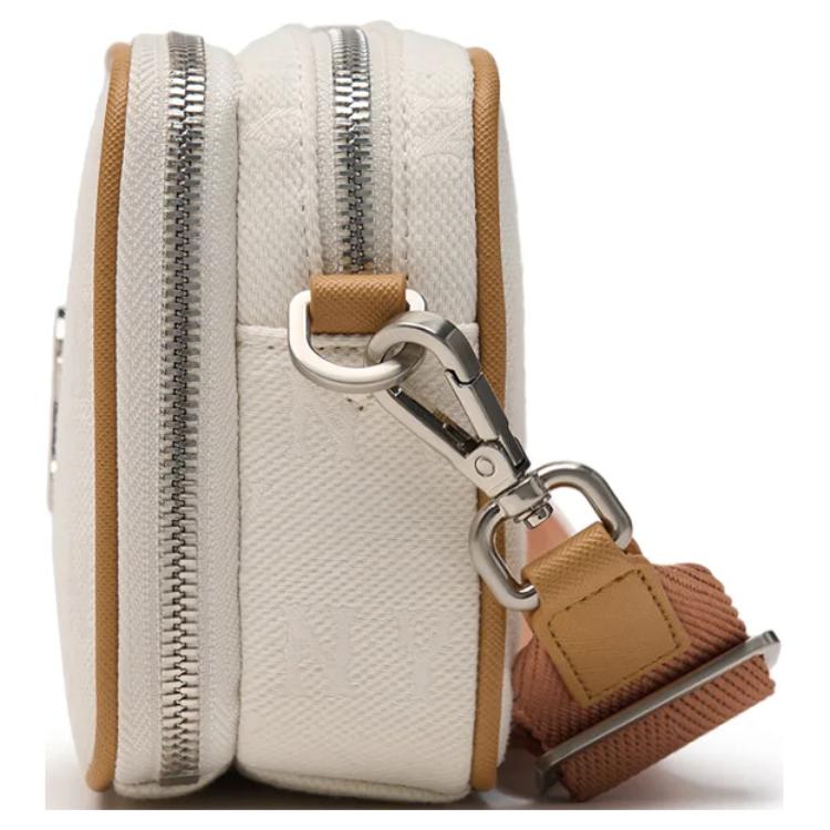 New MLB New York Yankees Polyester Shoulder Bag Crossbody Bag Unisex Dark Cream 3ACRS014N-50CRD