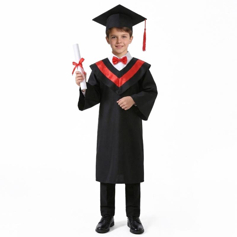 

Kids Preschool Kindergarten Graduation Gown Cap Tassels Set for Ceremony Party S