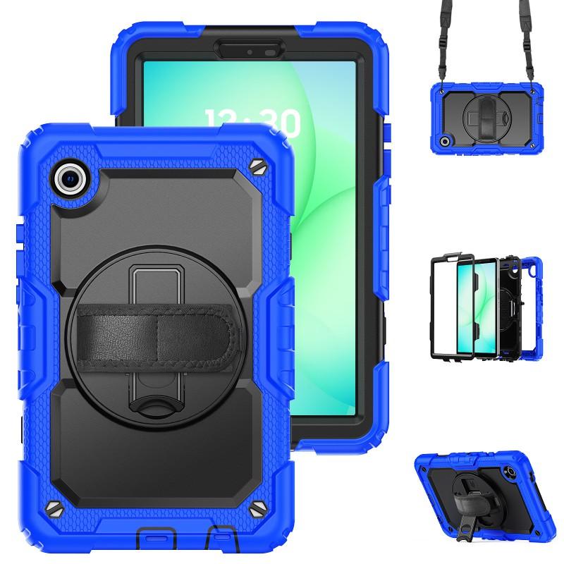 8.7 Inch Tablet Case Galaxy Tab A9 A11 X110 X133 With Silicone Bumper PC Back Shell Hand Strap Kickstand