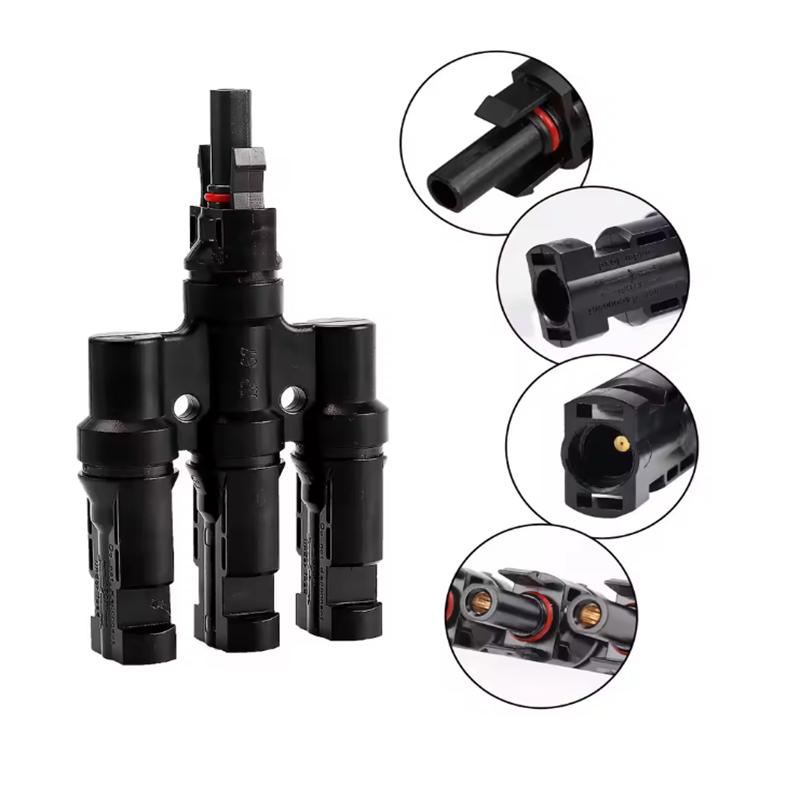 1 Pair T2/T3/T4/T5/T6 Male&Femal Branch PV Solar panel Cable Connectors 30A 1000V Electrical Photovoltaic Panel Wire Connector