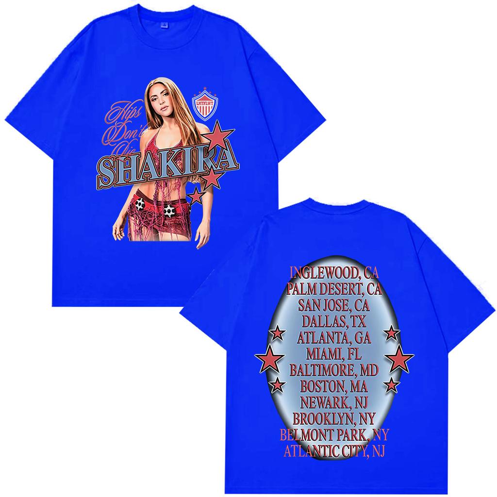 Shakira Las Mujeres Ya No Lloran World Tour 2026 Tshirt Unisex Unisex Fashion Tshirt Loose Casual Cotton Vintage Hiphop Tshirts