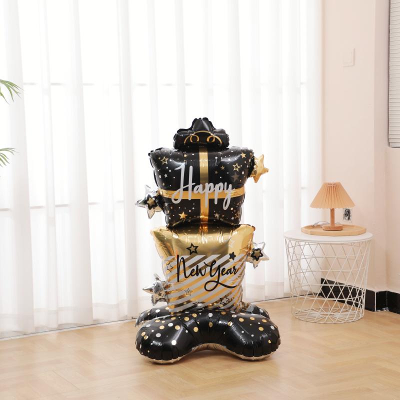 

2025 Year of the Snake Holiday Balloon: Lion Dance, Christmas Tree, Santa, Snow, Reindeer Decoration