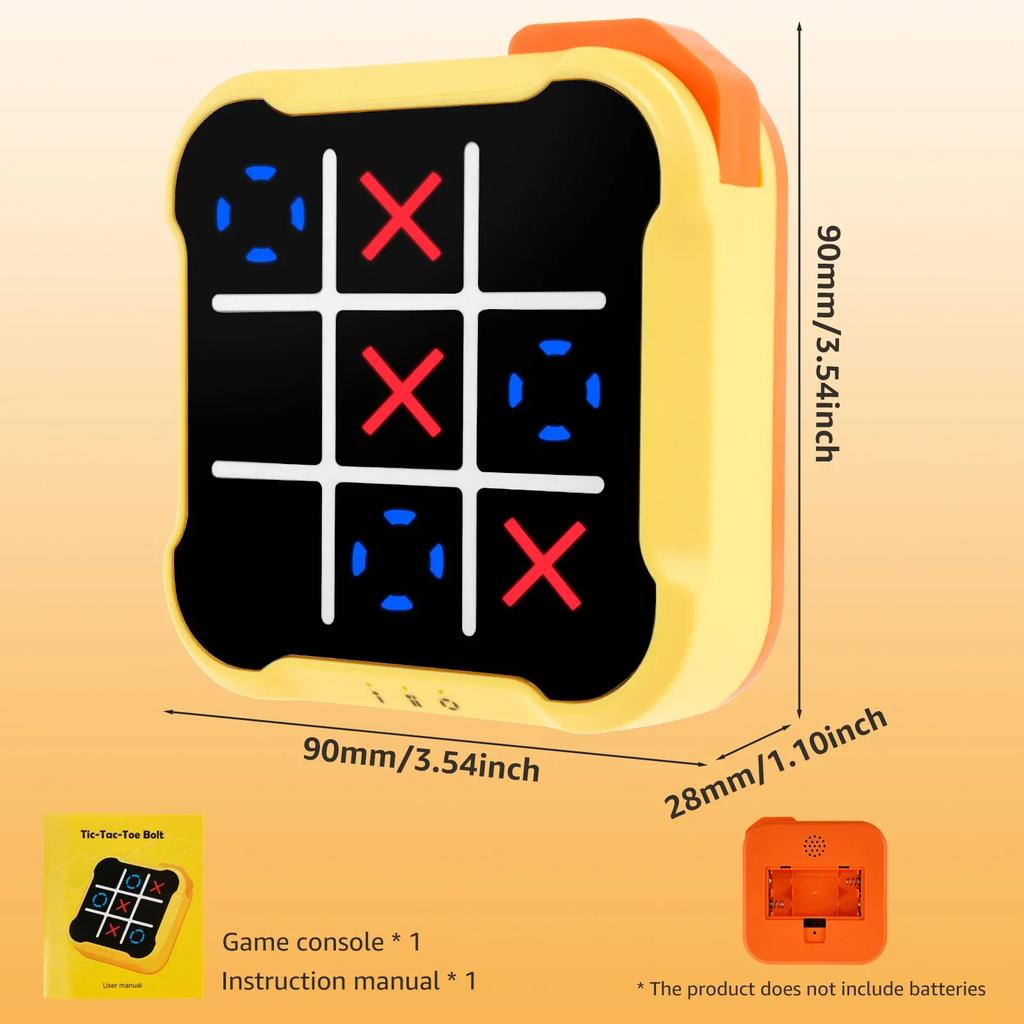 Tic Tac Toe Game Barn Elektroniske Leker Noughts and Crosses Game Memory Training Infinite Bærbare reisespill for barn Voksen
