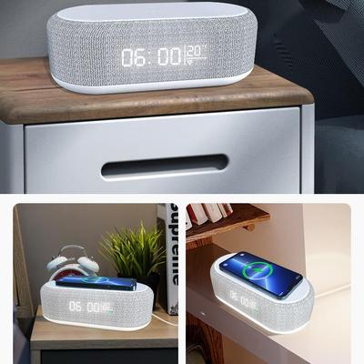 4-in-1 Schnell-Ladegerät mit Wecker und Temperaturanzeige (15W)