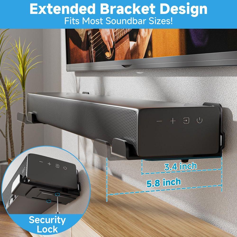2pcs Space Efficient Speaker Wall Mount Heavy Duty Speaker Holder Floating Rack  Home Theater