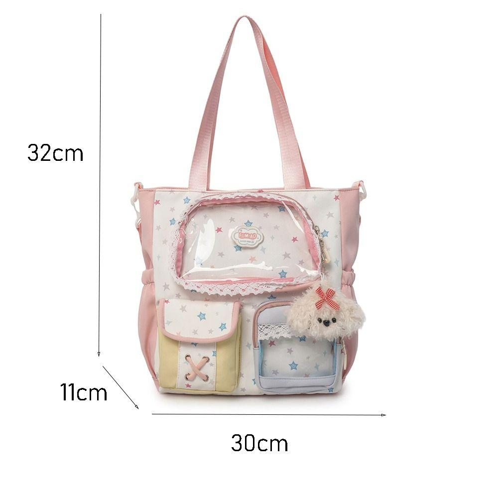 Casual Sweet and Cute Ita Bag Cartoon Large Capacity Hand Tote Bag Preppy Style One-shoulder Crossbody Bag Girl