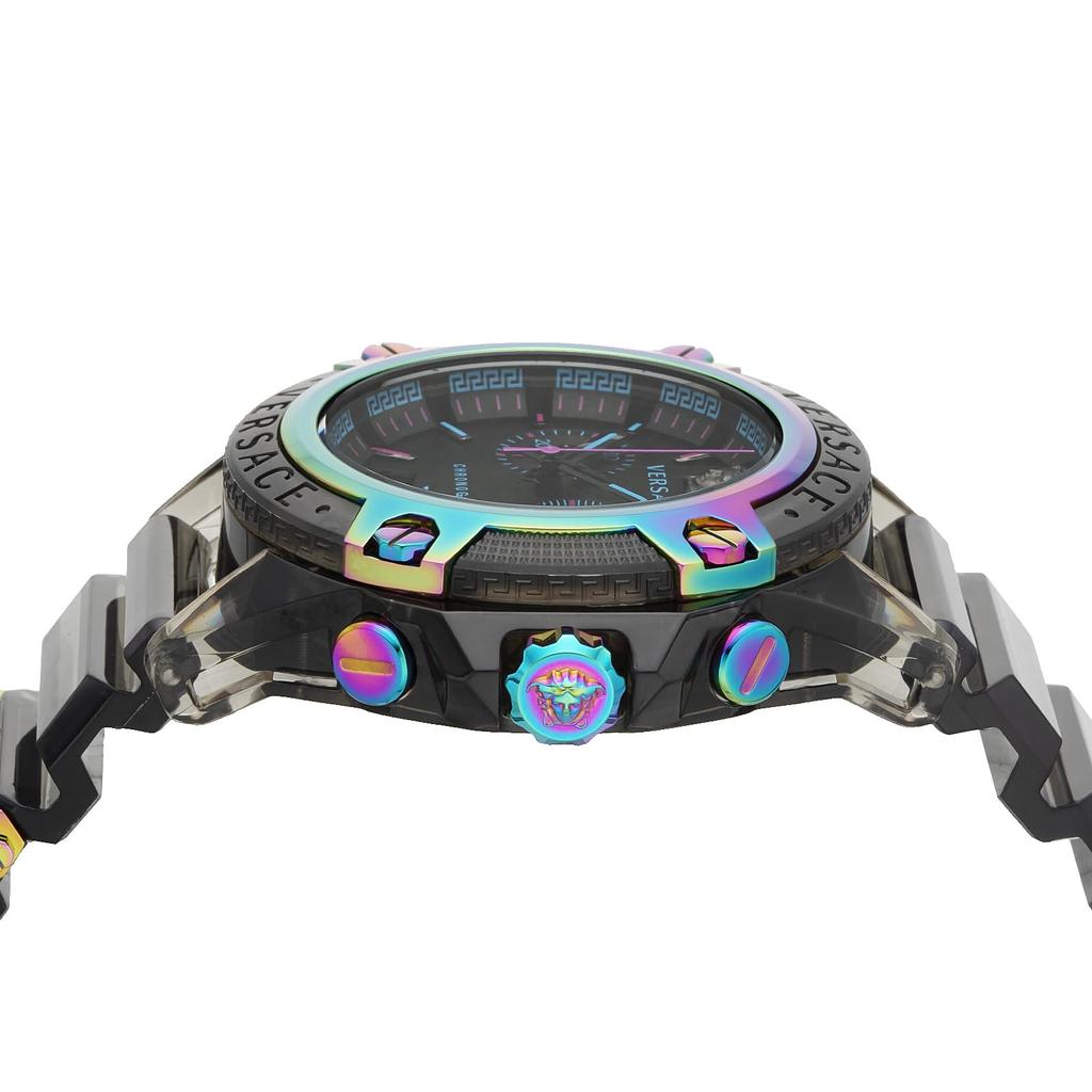 Watch CHRONO ACTIVE Multicolor Dial Sapphire Glass Quartz 43MM Swiss Watch I Watch Brand VEZ701022 Black [Versace] [Item]