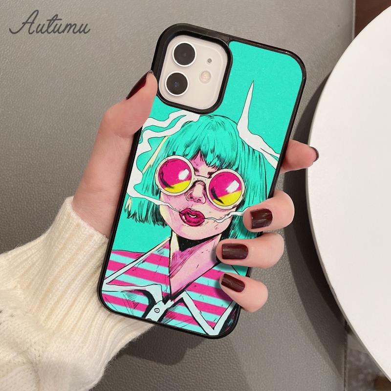 Hippie Grunge Art Phone Case for iPhone 11 12 13 14 Pro Max mini X XR XS SE 2020 6S 7 8 Plus Samsung Galaxy S21 S22 Cover shell