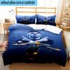 3PCS Inter Milan Star Lautaro Bedding Set,Including 1pc Duvet Cover And 2pcs Pillowcases Perfect for Bedroom, Dormitory, Fan Christmas Gift