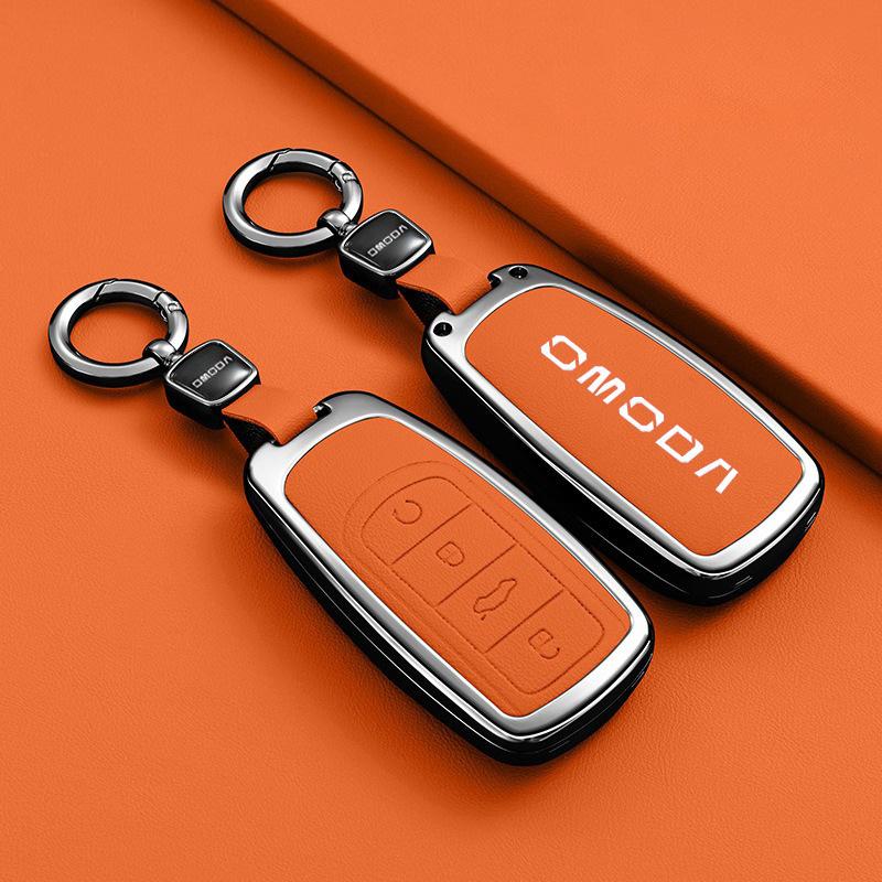 Zinc Alloy Car Key Case For Chery Omoda C5 5 E5 Suv 7 3 8 Fx Keychain Remote Protection Cover Bag Shell Holder Fob Accessories