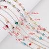 1Meter Crystal Glass Bead Copper Chains for Bracelet Necklace Jewelry Making DIY Colorful Charms Bohamian Handmade Accessories