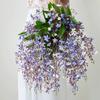 New Purple Jasmine Artificial Hanging Flower White Flowers Like Real Hanging Decoration for Wedding Bridal Bouquet Home Balcony
