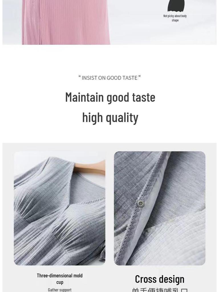 Maternity Nursing Dress - Summer/Autumn Fashion for Pregnant and Postpartum Women