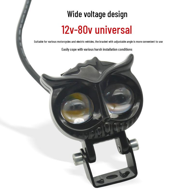 Owl Dual-Color LED Motorcycle Laser Spotlight Bulb