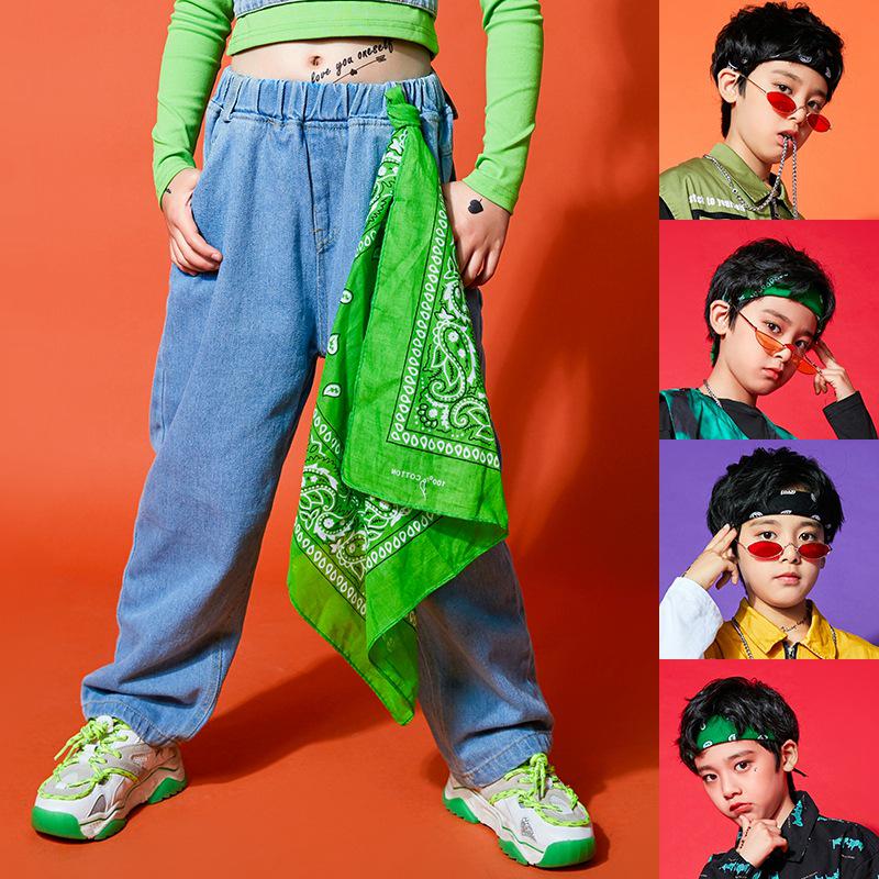 Dětská pouliční tanec hedvábná šála a čelenka kombinace