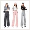 MJ STYLE Women's High-Waist Paneled Straight-Leg Sweatpants