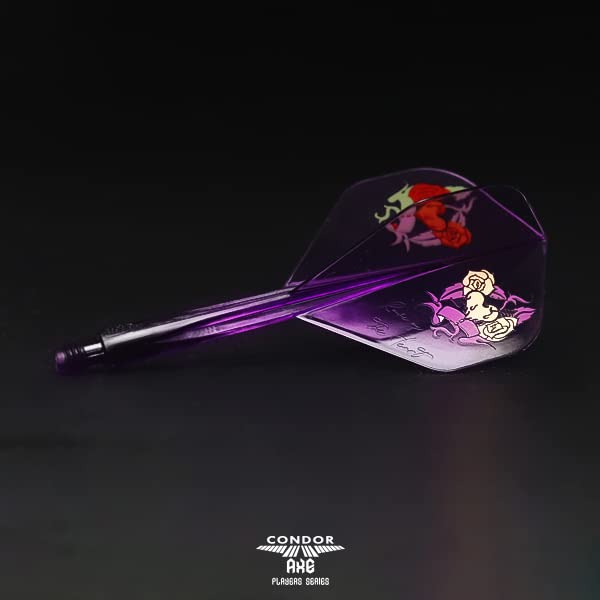 TRiNiDAD CONDOR AXE Rose of the Heart Dart Standard Clear Natsumi Iwata Player Model Flights, Size, Purple, Model