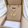 Love Hand Holding Sincere Light Luxury Temperament Gorgeous Full Diamond Necklace Female Versatile Collarbone Chain Titanium Steel Chain