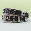 European Style Punk Skull Belt with Rhinestones - Unisex Rock Fashion Accessory