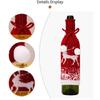 Set of 3 Festival Knitted Wine Bottle Sleeves With Gradual Color Featuring Santa, Snowmans, and Reindeers Wine Bottle Cover