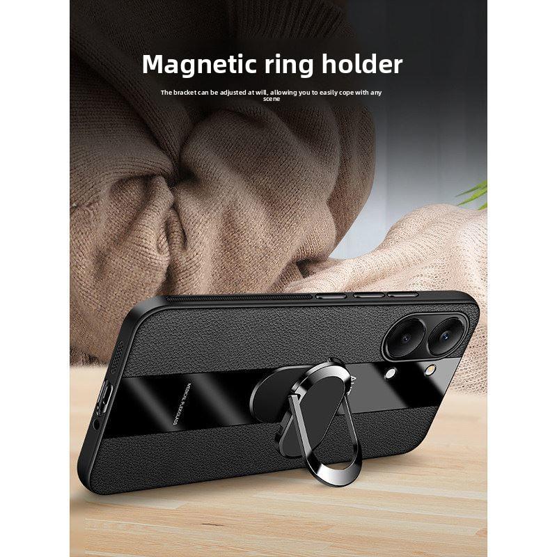Für POCO X8 Pro/X8 Pro Max Hülle Supercar Design Lederstrukturierter Magnetring PC Anti-Fall Abdeckung für XiaoMi PocoX8 Pro Max Hülle