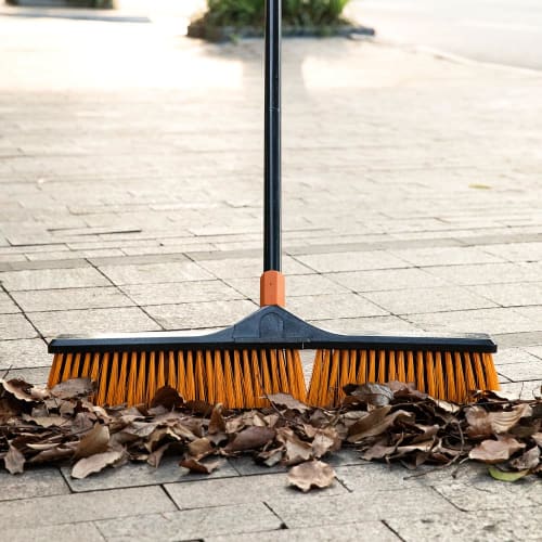 CLEANHOME Professional Deck Brush, 60cm Wide, Adjustable Length (129cm-166cm), Suitable for Balconies, Outdoors, Floors, and Gardens, Cleaning Supplie