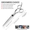 7.5 inch VG10 silver fishbone tooth scissors, professional pet scissors, beauty scissors