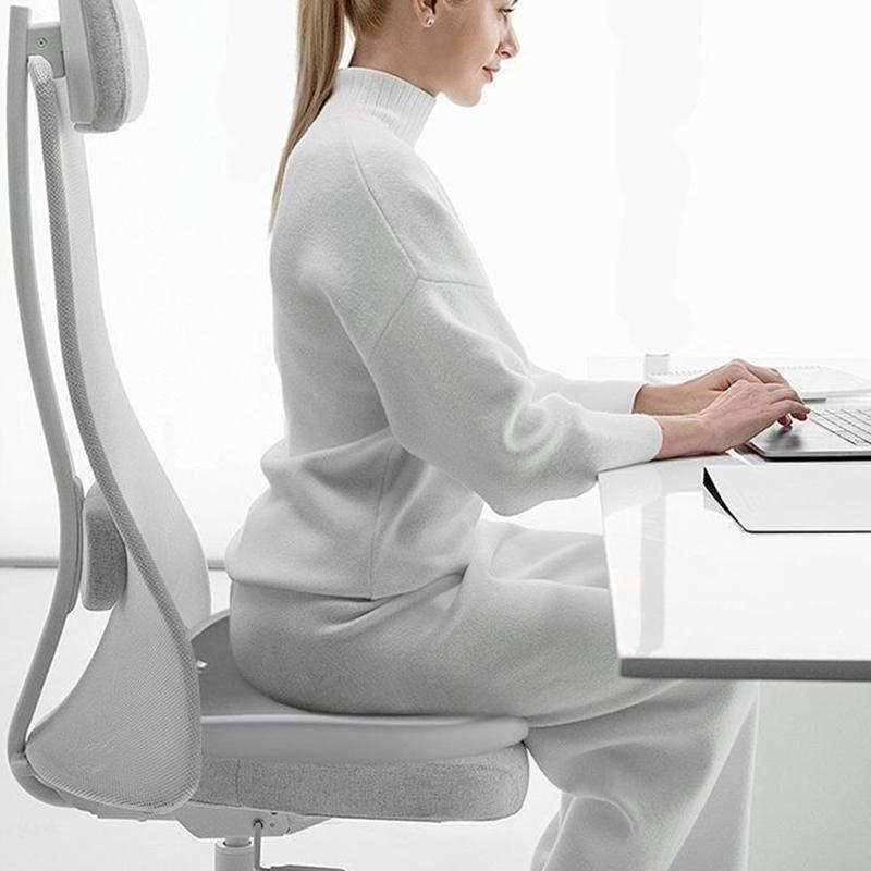 1 Stück Memory-Schaum Sitzkissen für Auto/Bürostuhl Unterstützung mit rutschfester Unterseite Ergonomisches Hüftkomfort-Sitzpolster für langes Sitzen