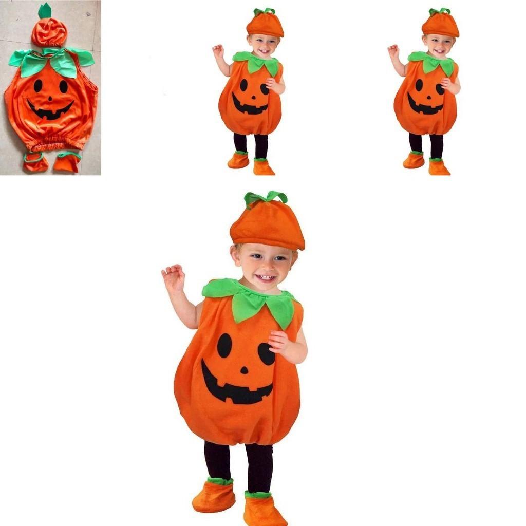 Adorable Kid Halloween Pumpkin Costume Set For Toddler Baby Cosplay Fun