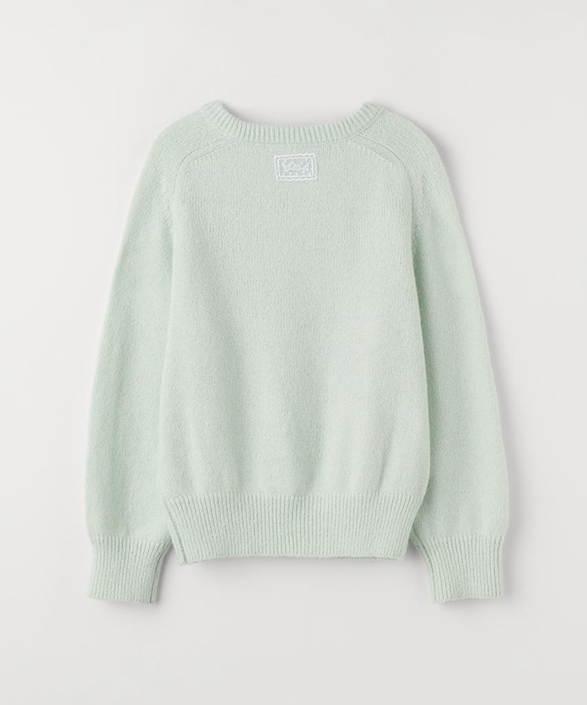 Selliteiljeu V-Neck Alpaca Knit_Mint