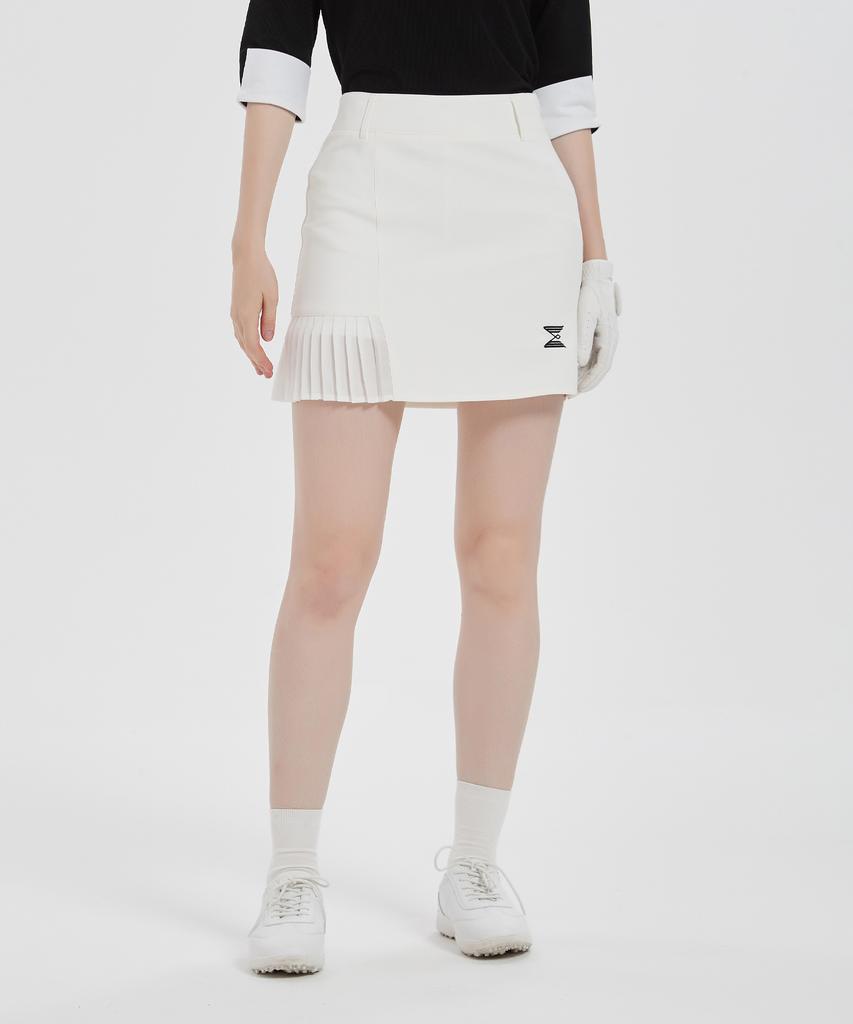 E.PARCA Pleated Point H-Line Skirt