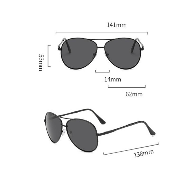 Classic Pilot Photochromic Sunglasses Men Safety Driving Sun Glasses Women Anti-Glare Change Color Day And Night Eyewear