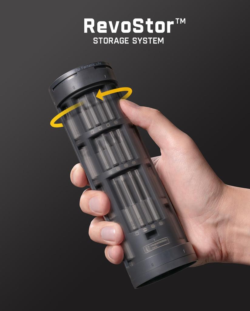 Fanttik E2 Ultra Cordless Mini Electric Screwdriver with Precision 50 Magnetic and Magnetic Storage Case for and Other Repair Tools 0.6N.m 5-Level