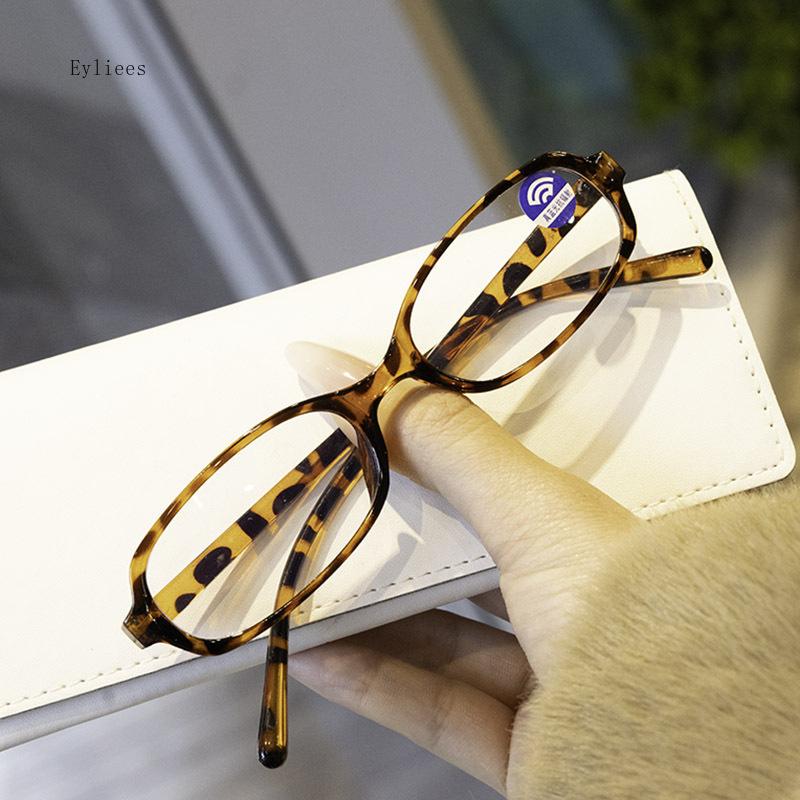 

Korea Retro Oval Glasses Frame Women Lovely Ins No Makeup Plain Glasses Men Leopard Eyewear Cute Decorative Computer Glasses