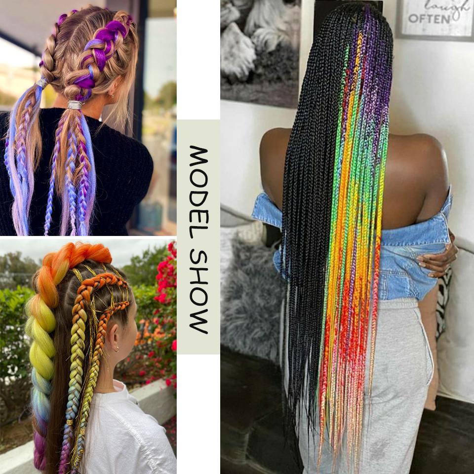 WTB Big Braid Synthetic Wigs Women Chemical Fiber High Temperature Silk Hand-woven Shiny Big Braid Hair Dirty Braid Wig Braided Hair