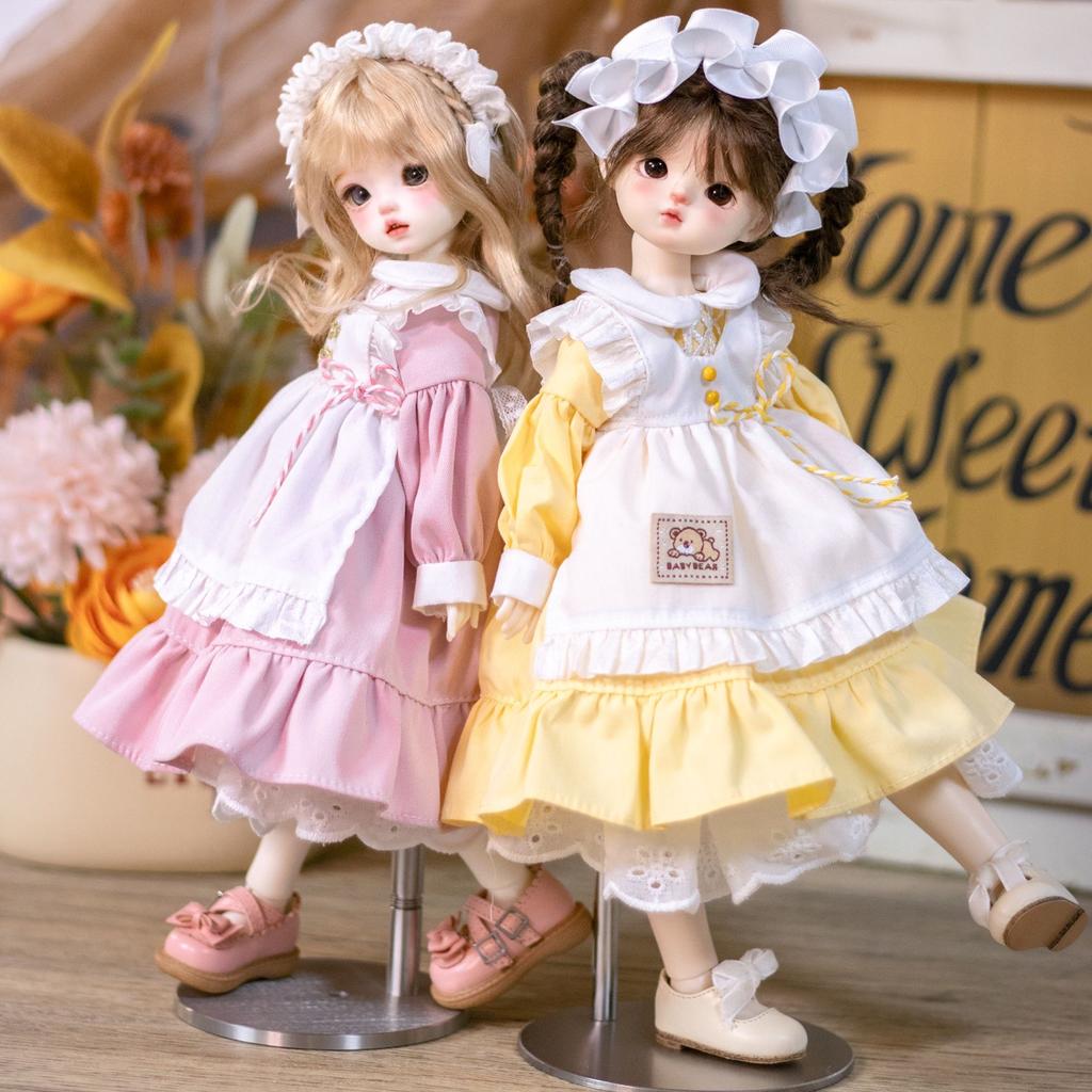 Bjd 1/6 Doll Clothes Lovely Lolita Dress For 30Cm Bjd Doll Accessories Vintage Maid Dress Doll Clothes Dress Up Doll Accessories