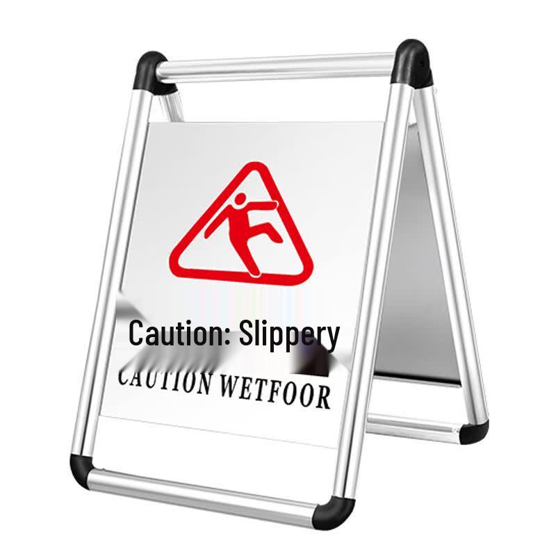 Stainless Steel Foldable A-Frame Warning Sign