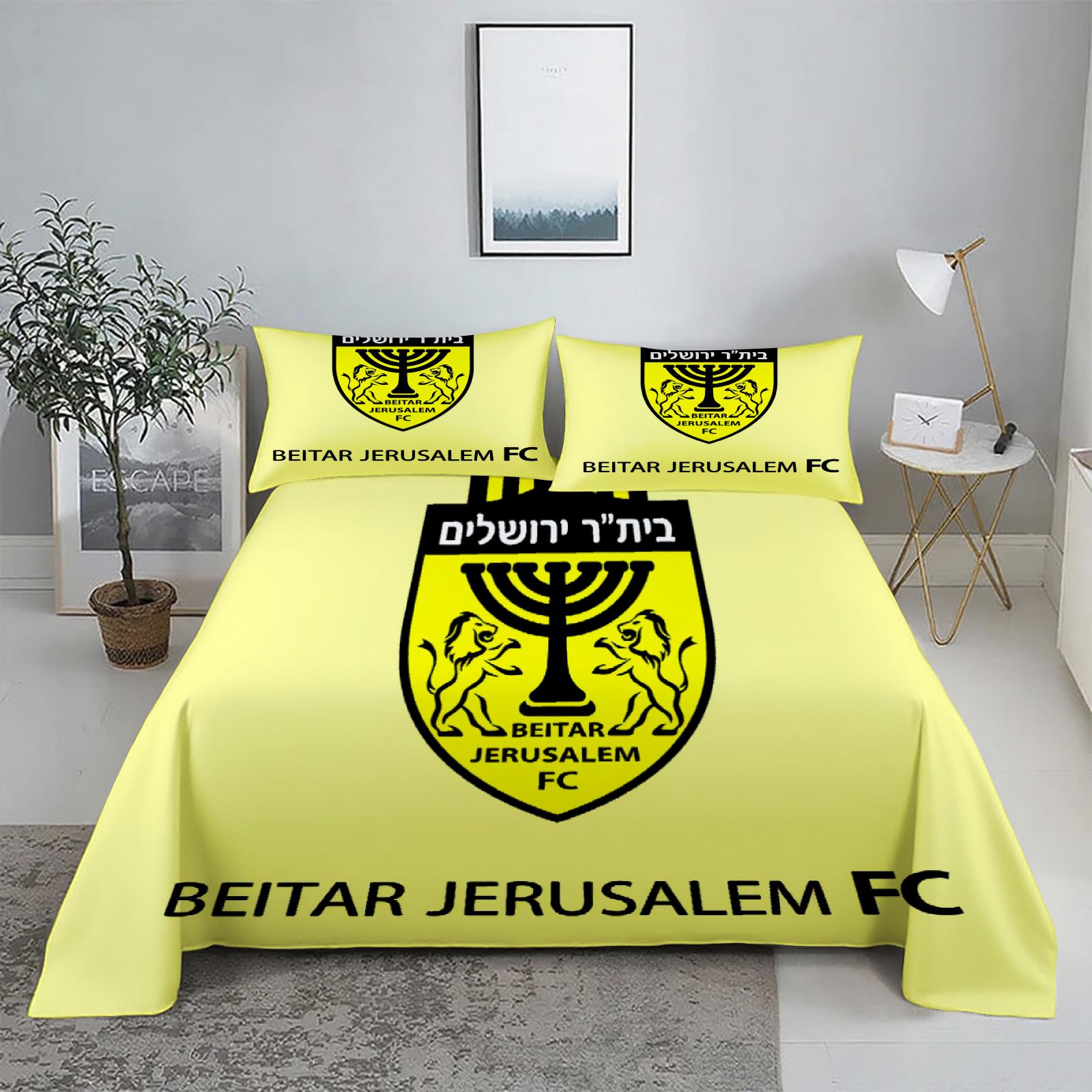 

3 шт. Постільна білизна Fc Beitar Jerusalem Ізраїль Футбольний комплект постільної білизни Односпальний Twin Queen King Розмір Повний комплект Постільна білизна Постільна білизна Для дітей US Twin(172*218cm)3pcs