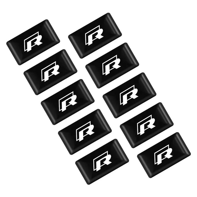 10pcs Epoxy Car Window Lift Button Steering Wheel Stickers For Volkswagen VW Touran Beetle Golf Passat Jetta Polo Bora CC Lavida